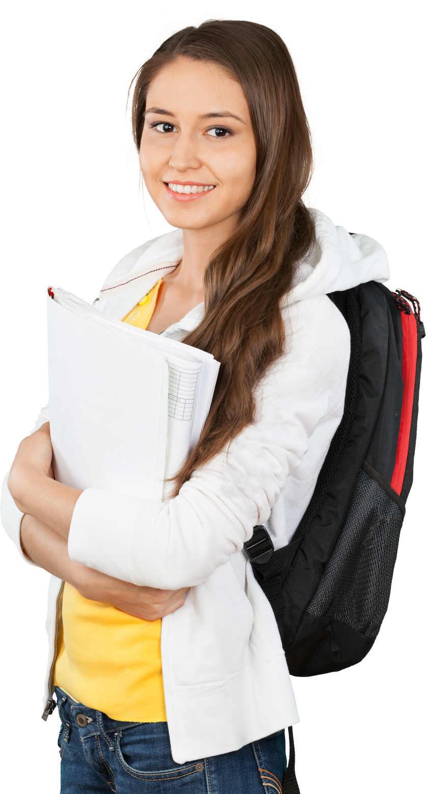 Student Carrying Paperwork